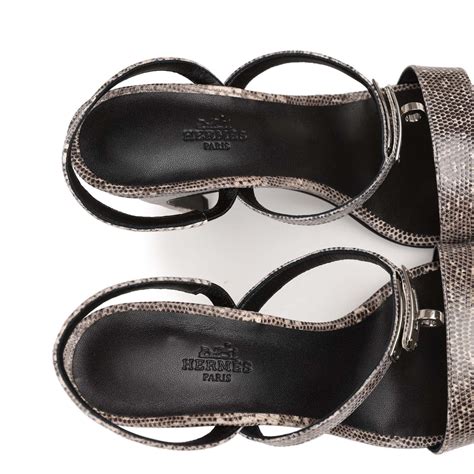 lizard sandals hermes|hermes glamour sandals.